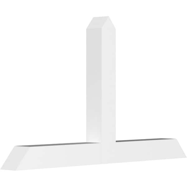 Ekena Millwork Portland Architectural Grade PVC Gable Bracket, 72"W x 42"H x 6"D x 6"F, 14/12 Pitch GBP072X42X0606POR00 - main